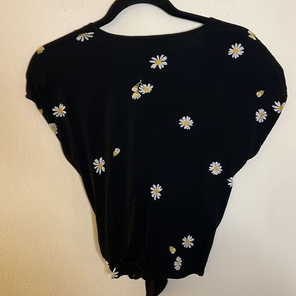 Madewell Sash-Tie Wrap Top in Lazy Daisies Size XXS - Picture 5 of 6